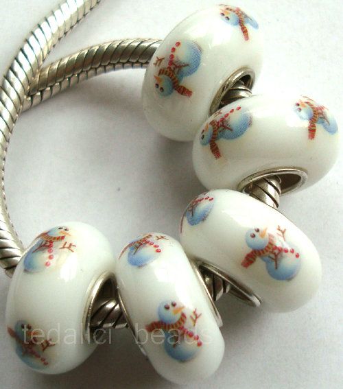 Wholesale Handmade Lampwork Murano Glass Beads Fit European Charm Bracelet