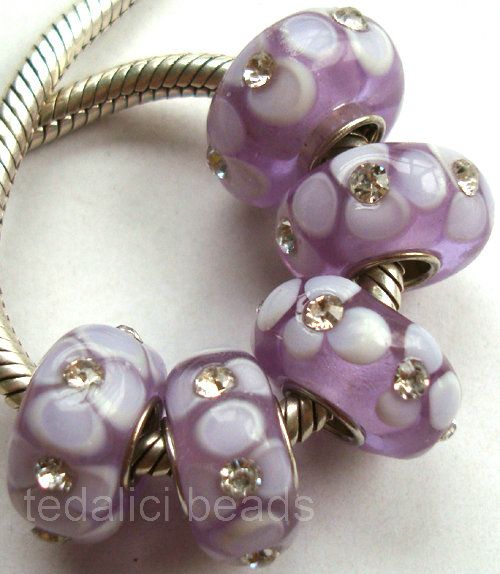 Wholesale Handmade Lampwork Murano Glass Beads Fit European Charm Bracelet