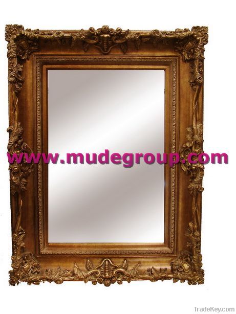 wooden framed mirror