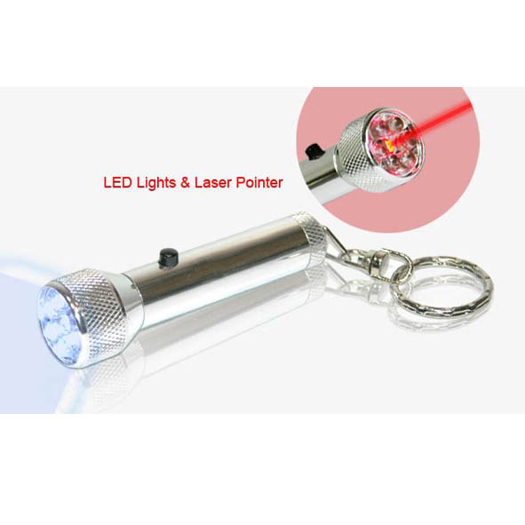 7 led flashlight with laser