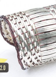 Silver & Copper Wire Rusty Look Cuff  Bracelets 