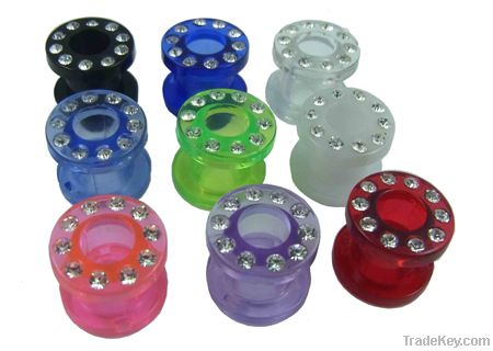 UV acrylic flesh tunnel plugs