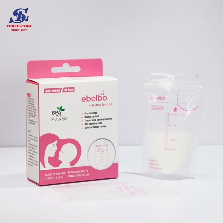 BPA Free Laminated Breast Milk Storage Bags 5-7OZ