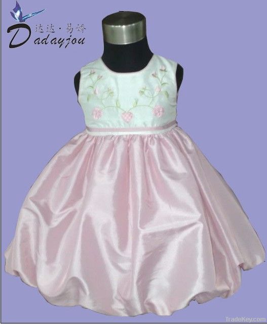 pink flower girl dress