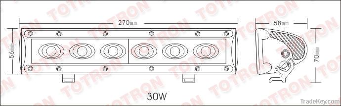 NEW ! 10'' 12V/ 24V 30W LED Offroad light bar for 4x4 accessories