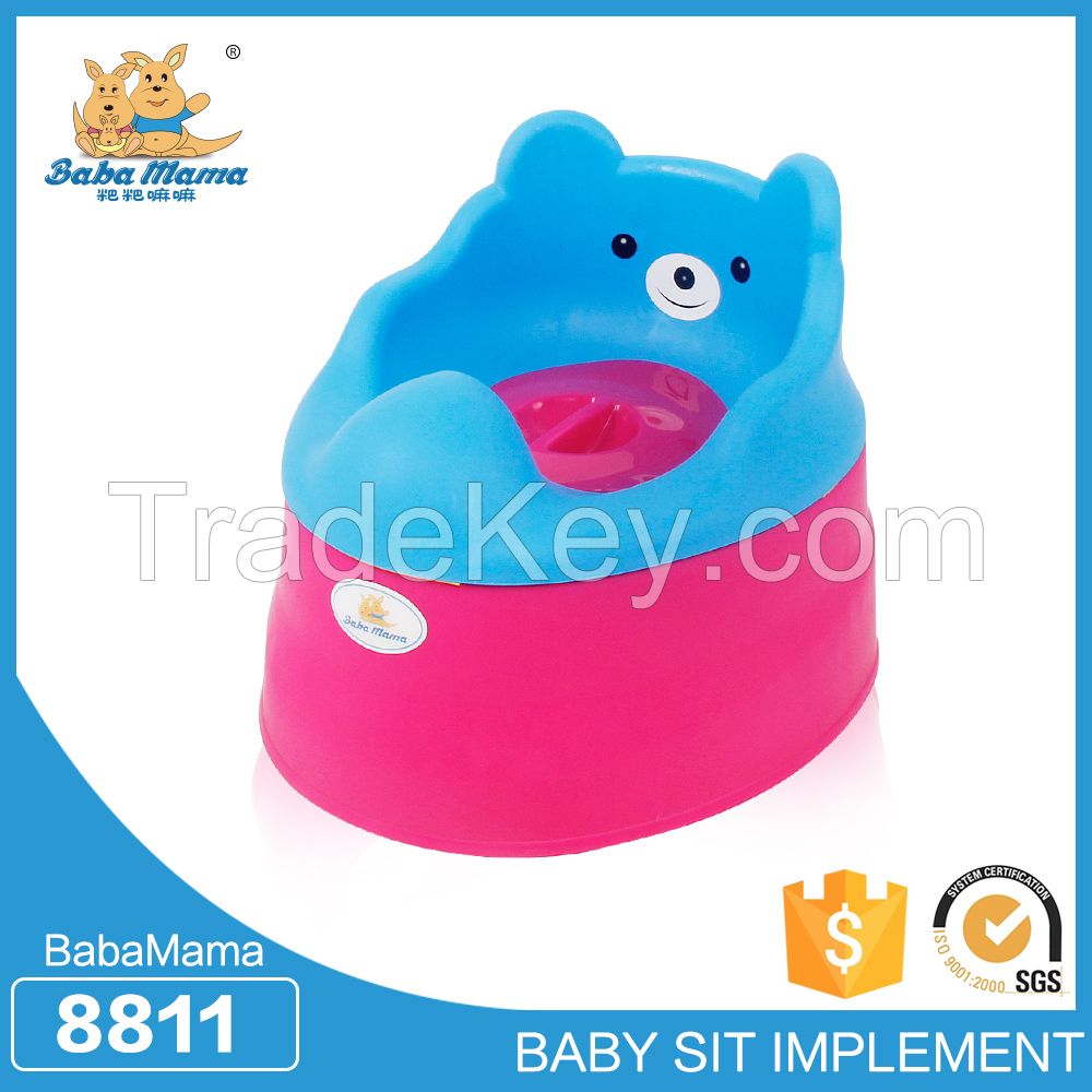 Plastic infant toilet baby color bear potty  seat trainer kid portable  toilet seat baby potty trainer potty chair