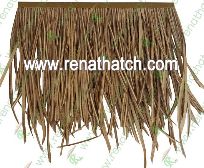 artificial thatch roof tiles, synthetic thatch roof tiles, thatch roofing, synthetic palm leaf