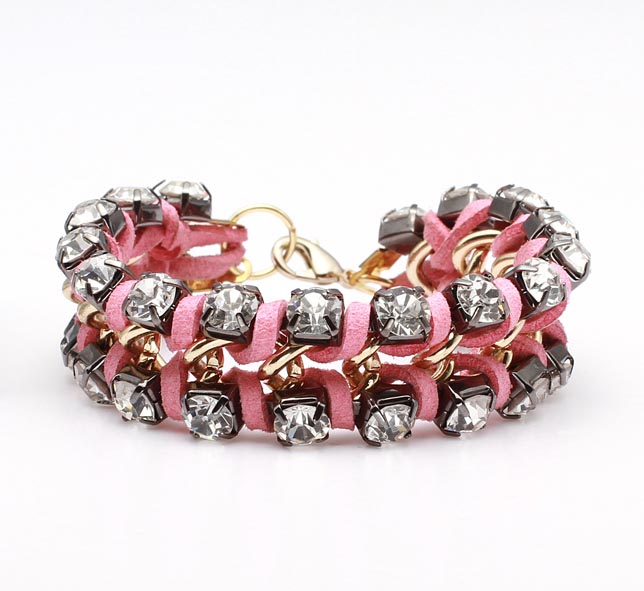 ribbon crystal bracelet