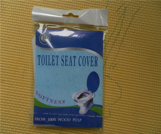 Travel pack disposable toilet seat cover paper