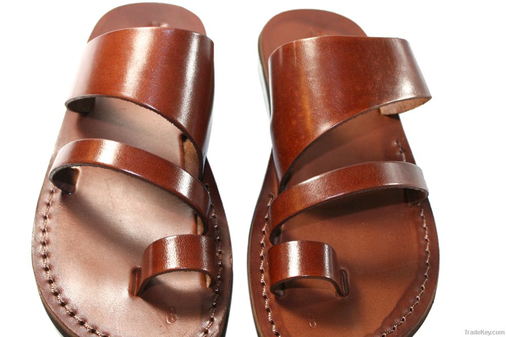 Brown Thong Leather Sandals