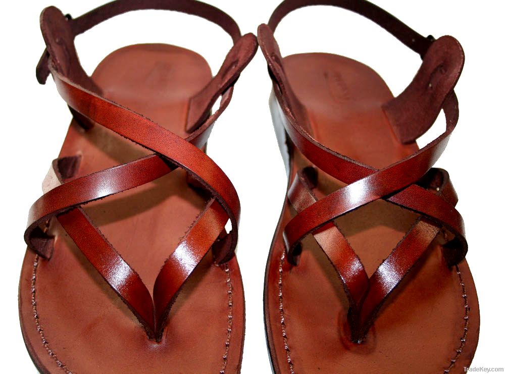 Brown Mix Leather Sandals
