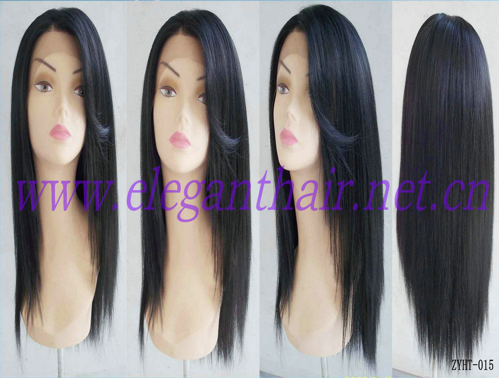 20 inch silk straight indian hair full lace wig