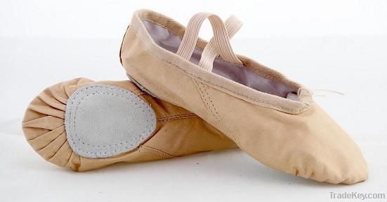 pink leather split sole ballet shoe/dance shoe