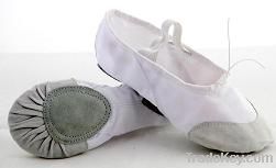 leather toe split sole ballet shoe/dance shoe