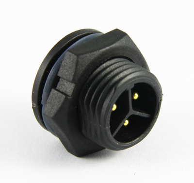 3pins jack receptacle watertight connector
