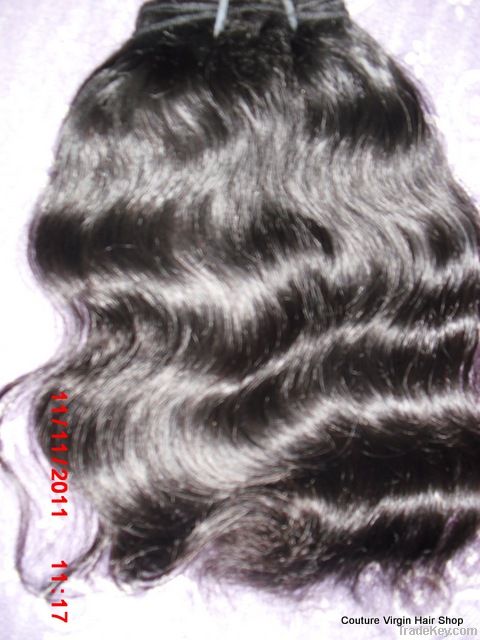 Deep wavy machine weft