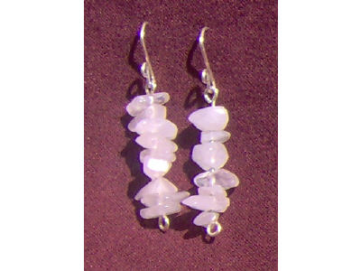 Sterling Silver Gemstone Chip Earrings