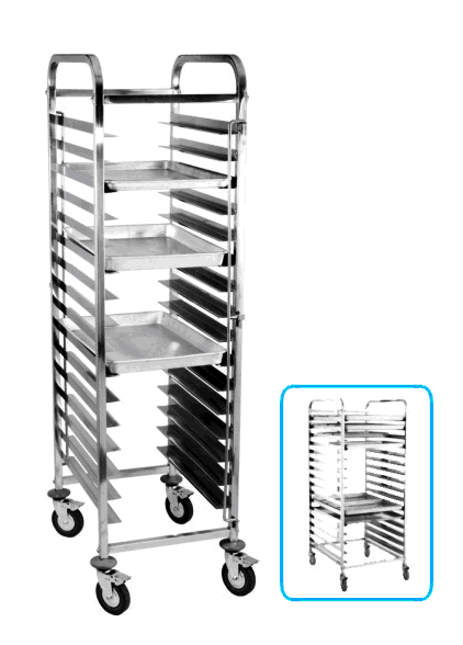stainless steel tray trolley