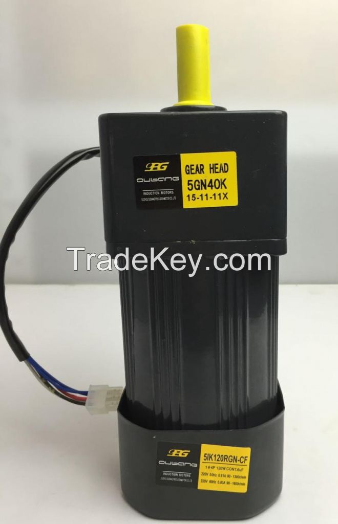 120W AC Gear Motor with Speed Controller 