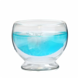 modern double wall glass cup