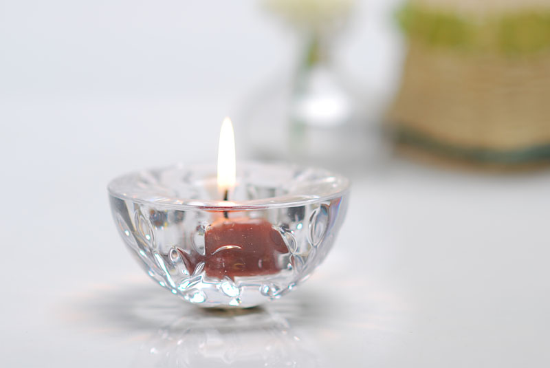 unique hemisphere transparent candle holder