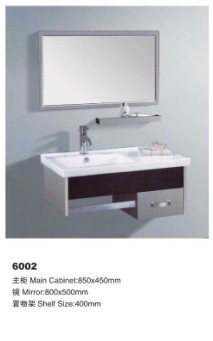 modern stainless  steel bathroom cabinet vanity
