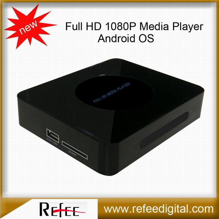 Android OS Networked tv box media player Full HD 1080P