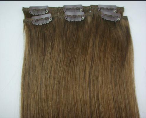 20 inch 2pcs  HUMAN HAIR CLIP IN EXTENSION 30g