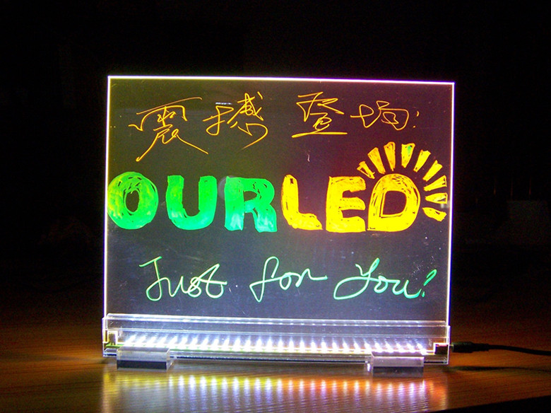 sparkle neon LED writing Board