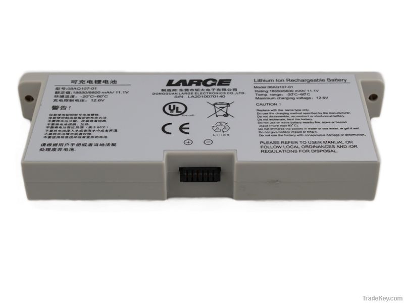 11.1V/2600mAh Lithium Battery for Ultrasonic Diagnose Equipment