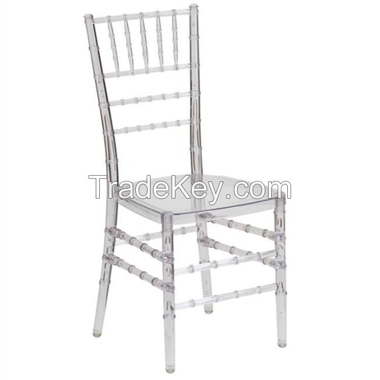 Wholesale Transparent Clear Resin Tiffany Wedding Chairs Events