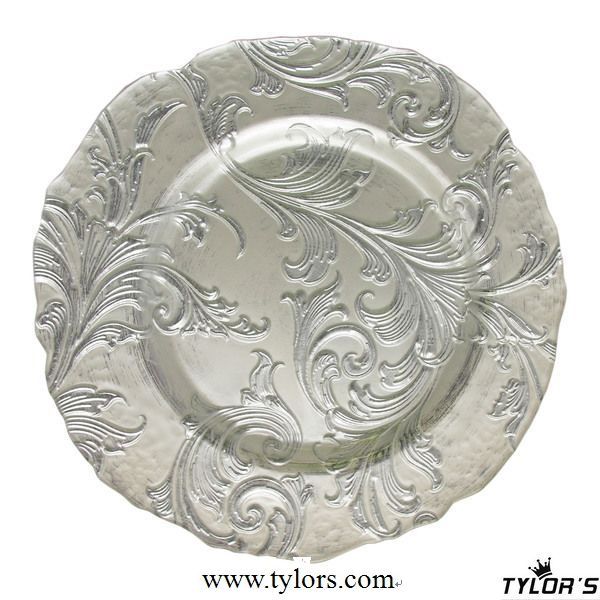 Vanessa glass charger plates for household