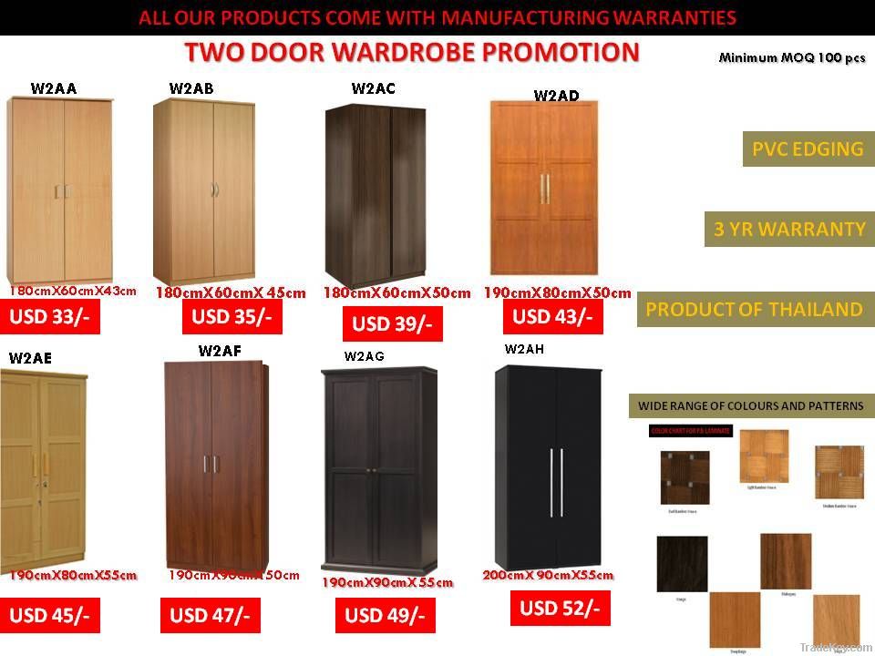 2 DOOR WARDROBES