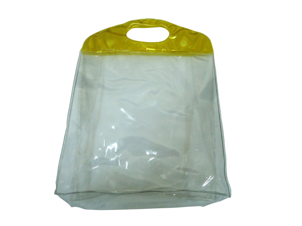 clear pvc cosmetic bag with handle