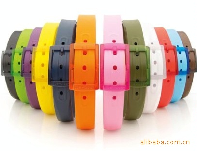 Color assorted silicone belt for sports