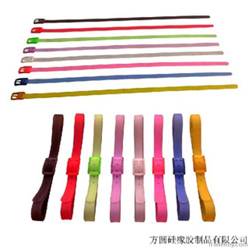 Color assorted silicone fashion belt for sports