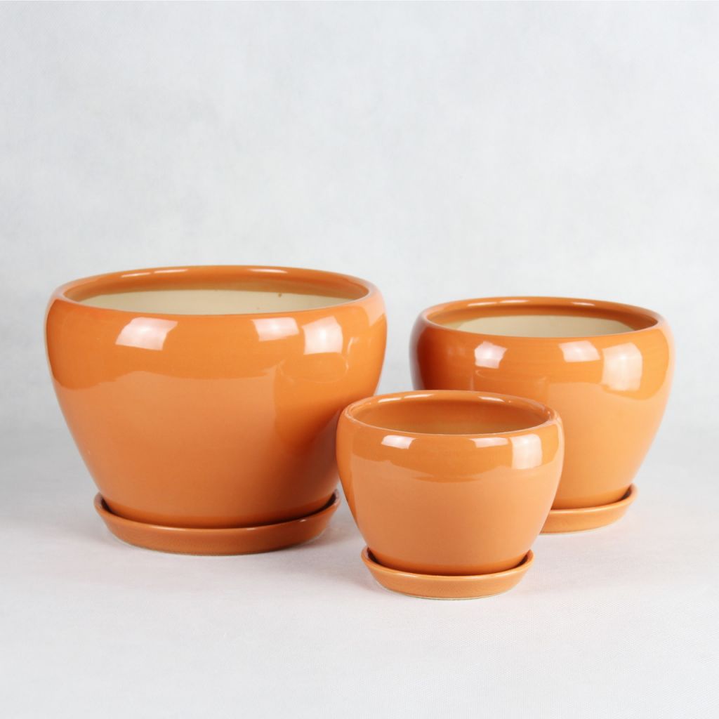 small ceramic flowerpot color glaze series