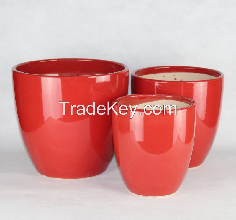 small ceramic flower pot 332 color glazed series