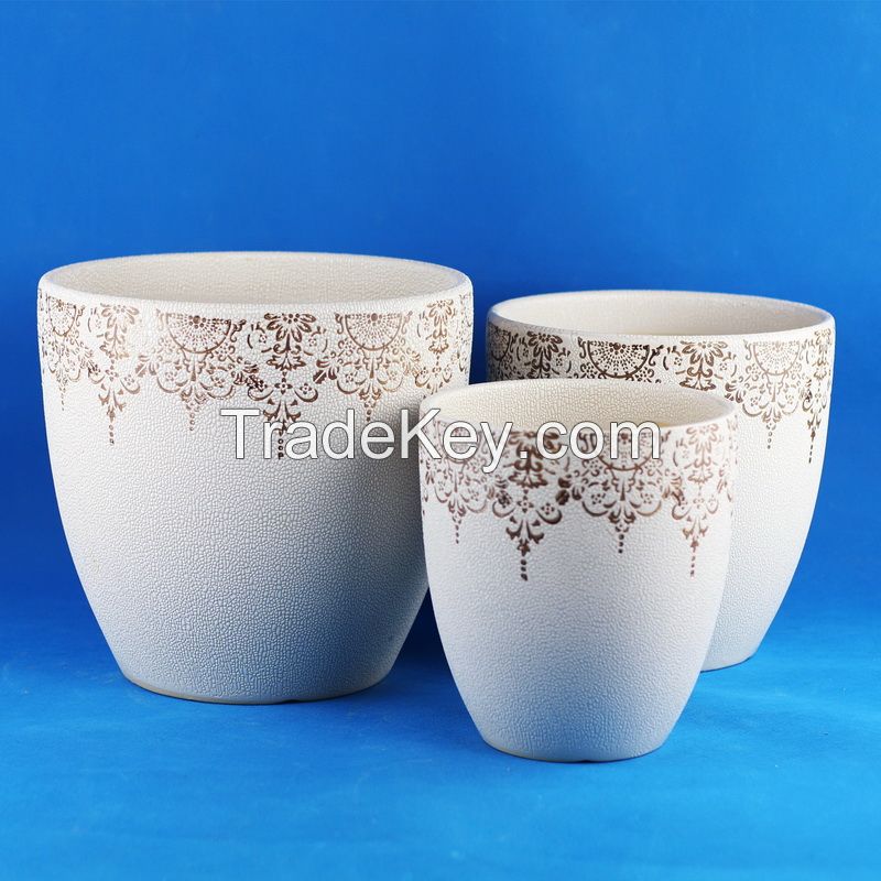 small ceramic flowerpot 331 pearl glaze series