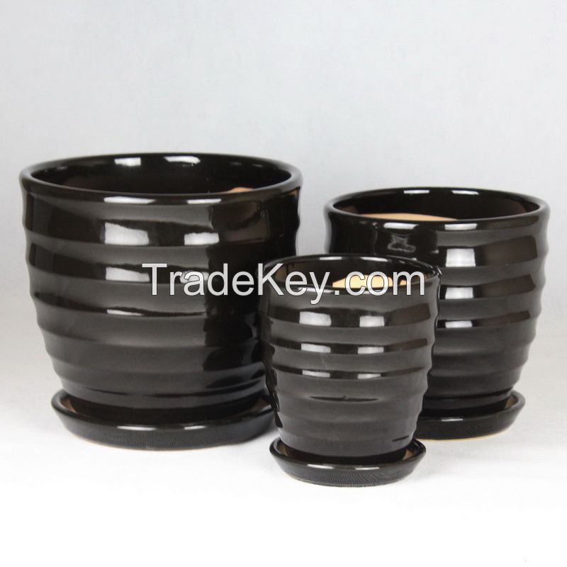 small ceramic flowerpot 111 draw line series