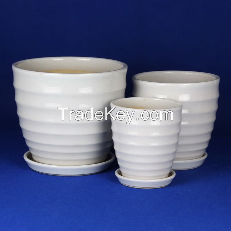 small ceramic flowerpot 111 draw line series