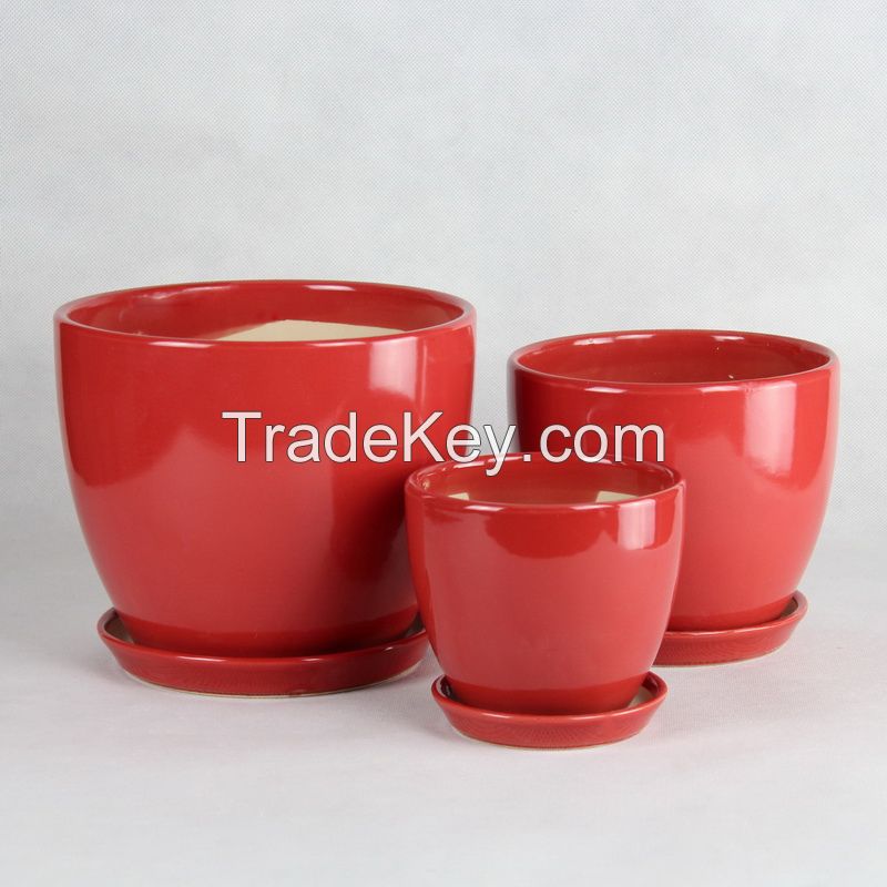 small ceramic flower pot 101 color glaze series