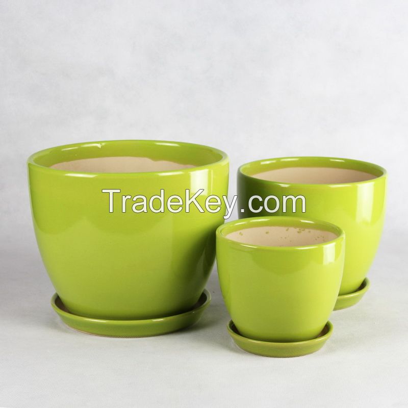 small ceramic flower pot 101 color glaze series