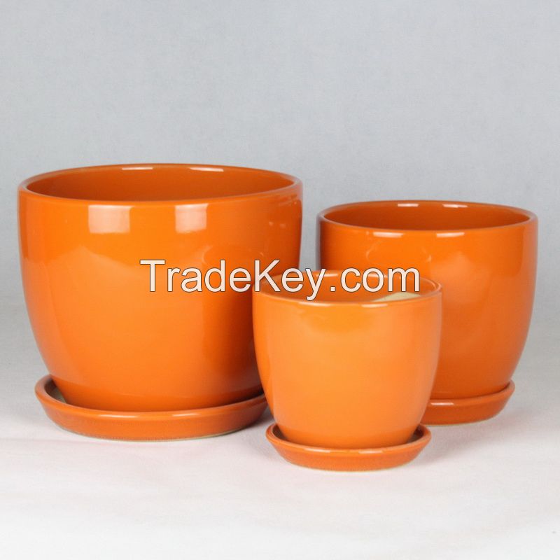 small ceramic flower pot 101 color glaze series