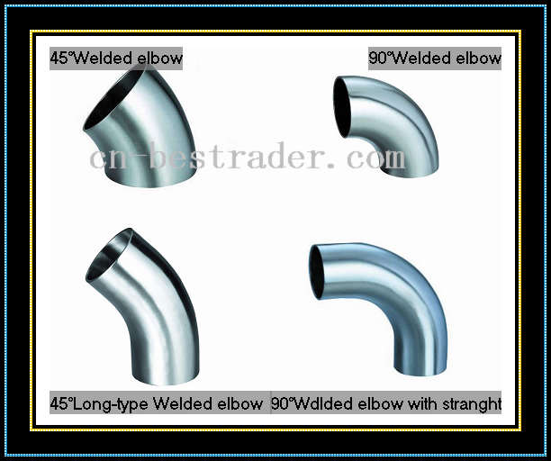 Sanitary stainless steel elbow pipe fitting