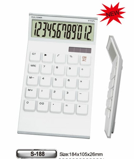 12 digits gift calculator  with LCD buttons and solar power