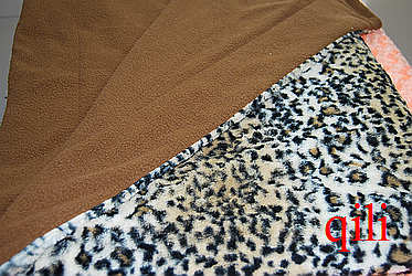 stylish leopard plush  pv fleece blanket