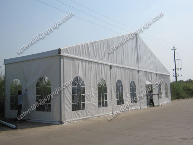 Party Tent 20x40m With Transparent Windows And Glass Door