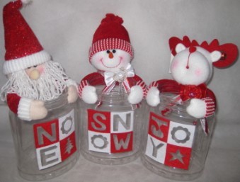 Christmas snowman candy jar