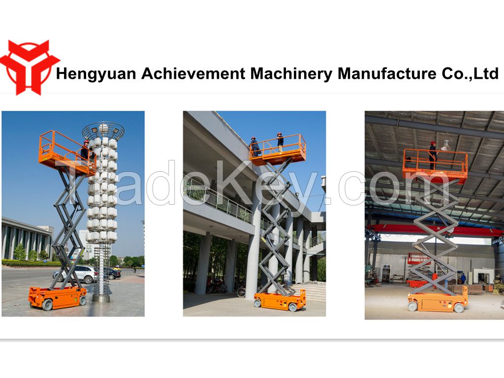 14m working height hydraulic driving scissor work platform 